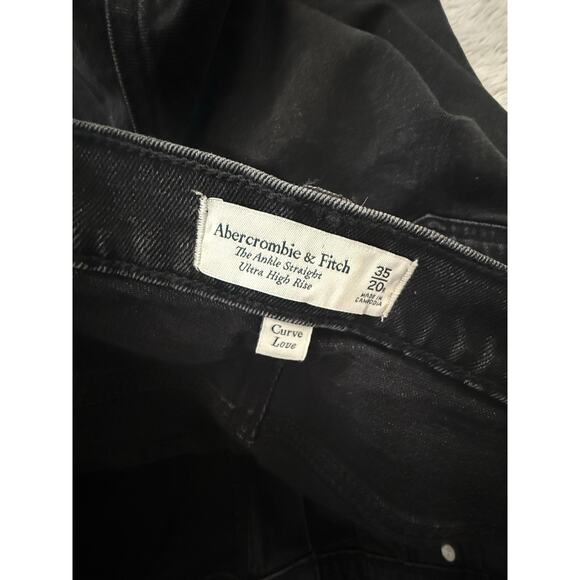 Abercrombie & Fitch Jeans Women's 35/20R The Ankle Straight Ultra HighRise Black - Picture 4 of 6